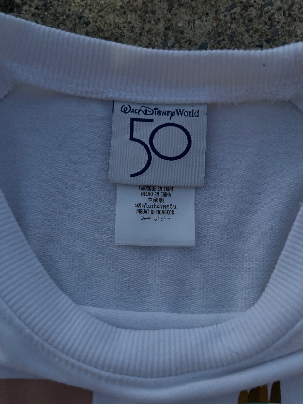 Disney White Mickey 50th Anniversary Crewneck Sweatshirt SMALL - Picture 3 of 4